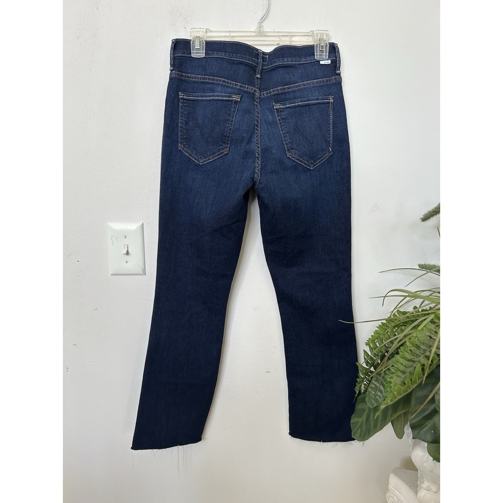MOTHER Insider Crop Step Fray Jeans Not Rough Enough Blue Womens Size 29 - Picture 3 of 8